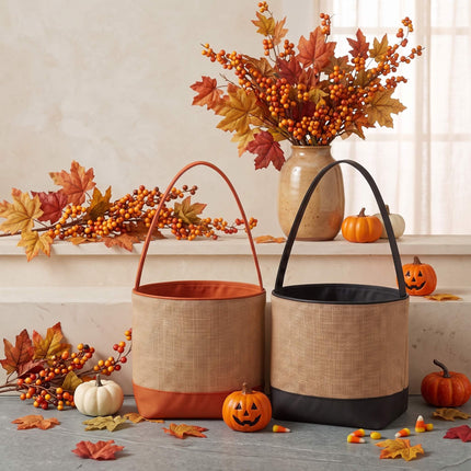 K110 | HALLOWEEN BUCKET - BURLAP