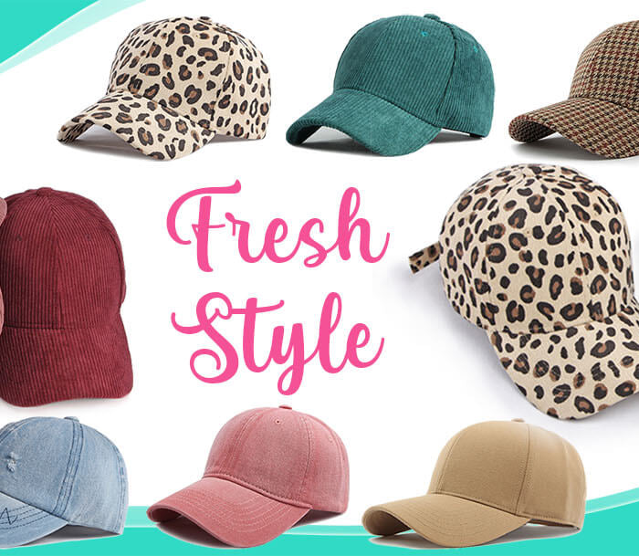 Wholesale fresh styles of Corduroy and Denim Caps at Red To Purple wholesale