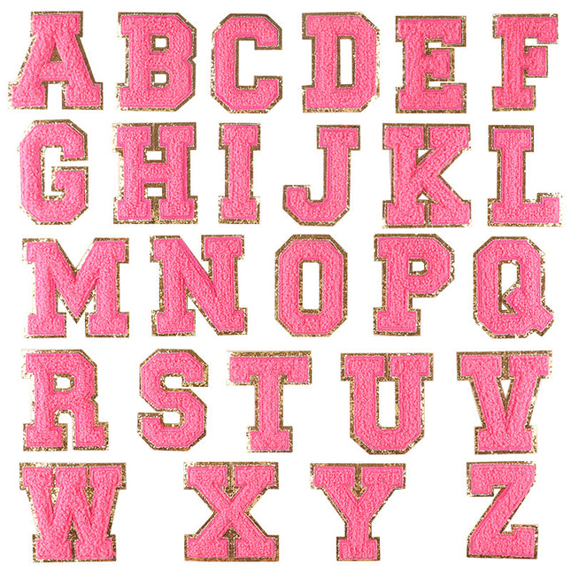 K908 | SEQUIN CHENILLE LETTER PATCH SET
