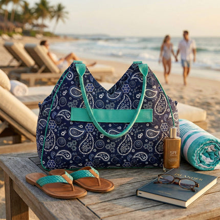 K120 | NEVER-FULL BEACH BAG - PAISLEY