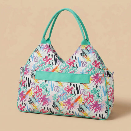 wholesale never-full beach bag with painted floral print design