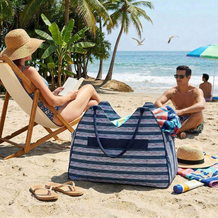 K120 | NEVER-FULL BEACH BAG - STRIPES
