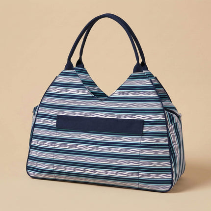 wholesale never-full beach bag with wave stripes prints