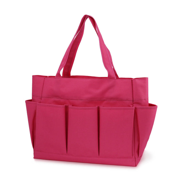 wholesale hot pink large organizer bag with multiple pockets
