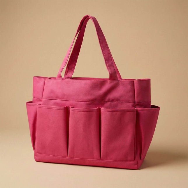 wholesale hot pink large organizer bag with multiple pockets