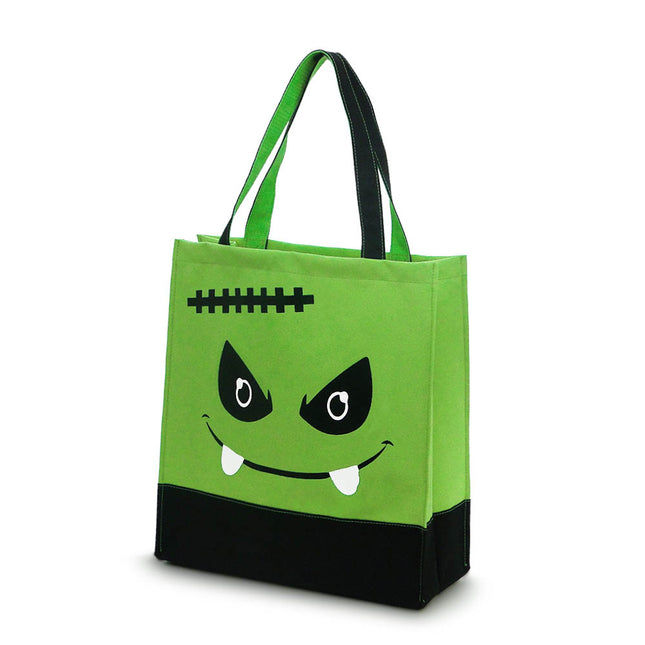 wholesale frank printed halloween character tote - green / black