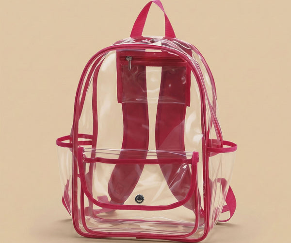 clear coach backpack K223 | Wholesale Clear Backpack - Clear Flap