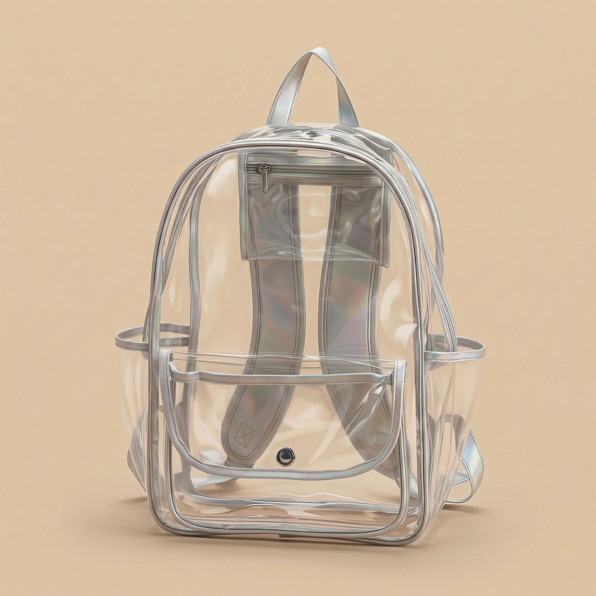K223 | Wholesale Clear Backpack - Clear Flap