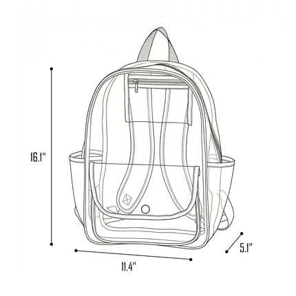K223 | CLEAR BACKPACK - CLEAR FLAP