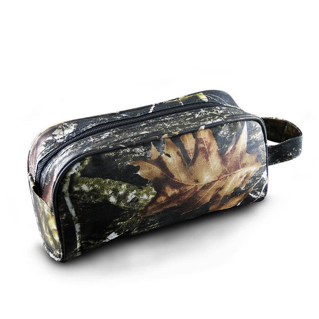 Wholesale toiletry bag with woods camo print for travel organization