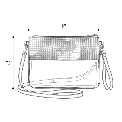 K328 | CLEAR WRISTLET POUCH - SOLID COLOR