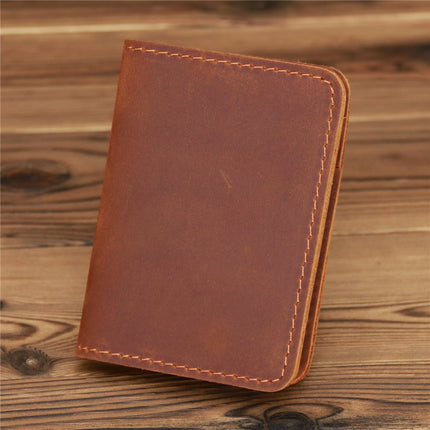 K330 | VINTAGE-STYLE CRAZY HORSE LEATHER CARDHOLDER