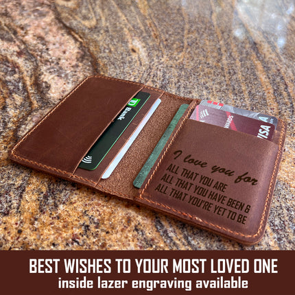 K330 | VINTAGE-STYLE CRAZY HORSE LEATHER CARDHOLDER