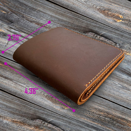 K333 | VINTAGE-STYLE CRAZY HORSE LEATHER CARDHOLDER / WALLET