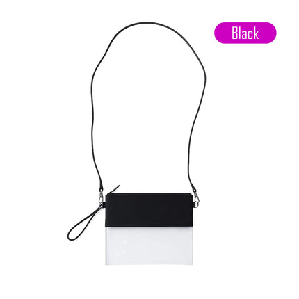Wholesale Clear Game day Bag with black trims. Perfect for monogramming.