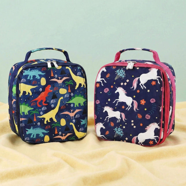K503 | INSULATED LUNCH BAG - DINO & UNICORN