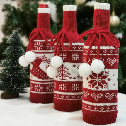 K903 | CHRISTMAS BOTTLE COVER - KNITTING