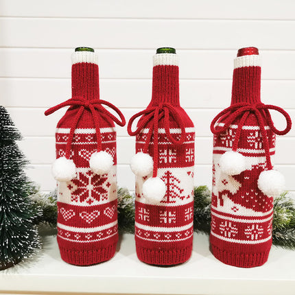 K903 | CHRISTMAS BOTTLE COVER - KNITTING