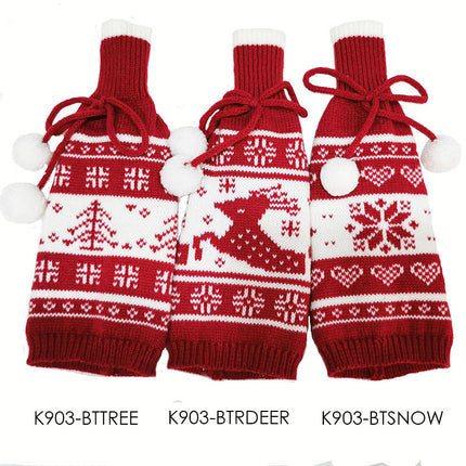 K903 | CHRISTMAS BOTTLE COVER - KNITTING