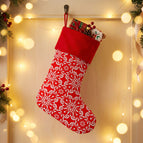 Snowflake / Solid Red Top