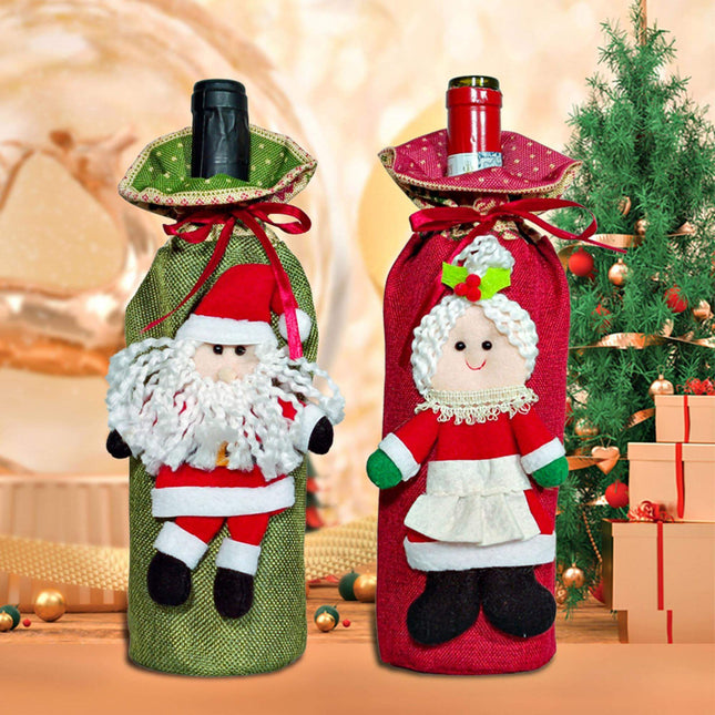 K903 | CHRISTMAS BOTTLE COVER - BURLAP