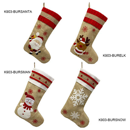 K903 | CHRISTMAS STOCKING - BURLAP