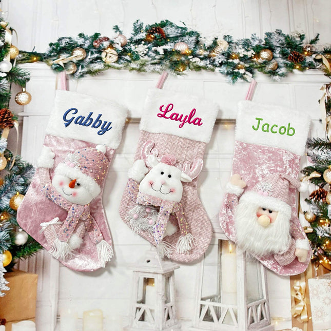 K903 | CHRISTMAS STOCKING - VELVET / BURLAP