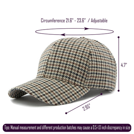 K912 | BASEBALL CAP - HOUNDSTOOTH