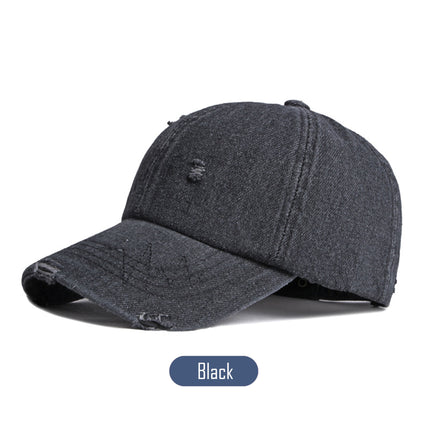 K913 | BASEBALL CAP - DISTRESSED DENIM