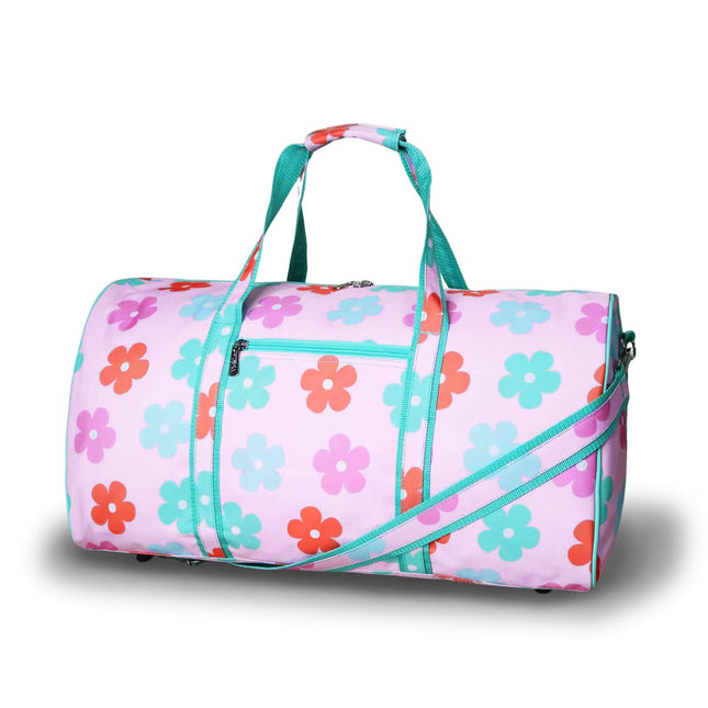 Wholesale Daisy patterned duffel bag at Red to Purple