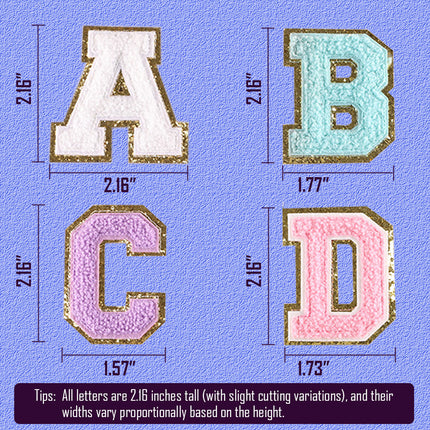 K908 | SEQUIN CHENILLE LETTER PATCH SET