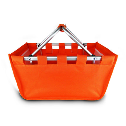 wholesale custom large orange market tote bag with monogram design