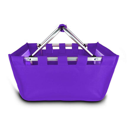 wholesale custom large purple market tote bag with monogram design