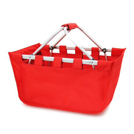 wholesale custom large red market tote bag with monogram design