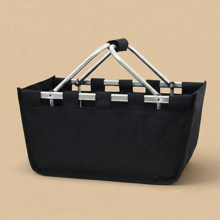 wholesale custom large black market tote bag with monogram design