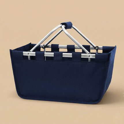 wholesale custom large navy market tote bag with monogram design