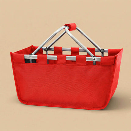 wholesale custom large red market tote bag with monogram design