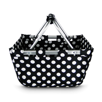 Wholesale custom black & white dots Mini Market Tote. Perfect for monogram.