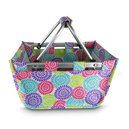 Wholesale custom colorful bloom Mini Market Tote. Perfect for monogram.