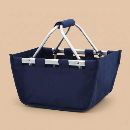 Wholesale custom navy Mini Market Tote. Perfect for monogram