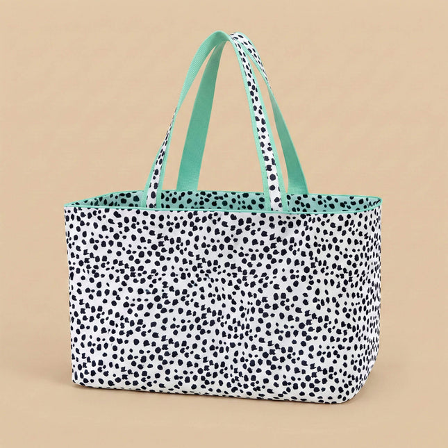 custom carryall spotty dog large tote bag with monogram and embroidery options
