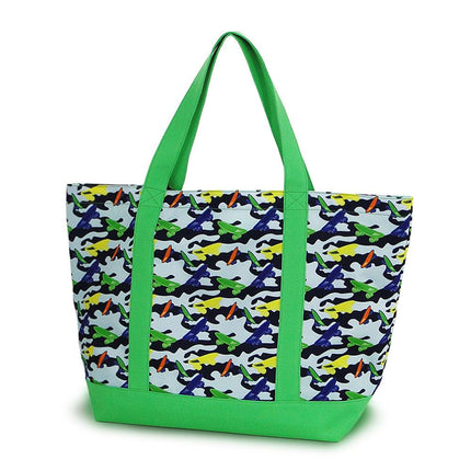 wholesale green skateboards polyester large tote bag waterproof.
