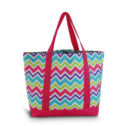 wholesale girl's chevron polyester large tote bag waterproof.