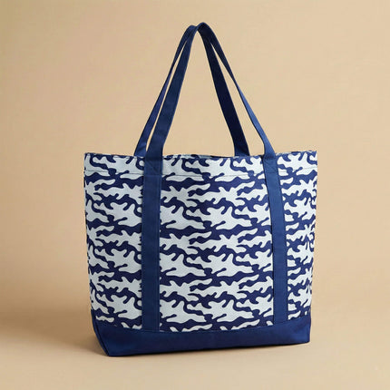 wholesale navy camouflage polyester large tote bag waterproof.