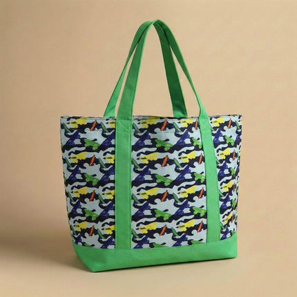 wholesale green skateboards polyester large tote bag waterproof.