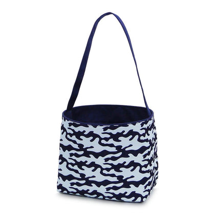 wholesale navy camouflage polyester easter buckets for kids egg hunts