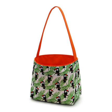 wholesale green toucan polyester easter buckets for kids egg hunts