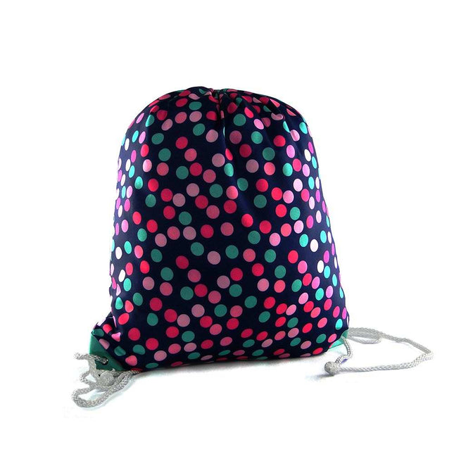 wholesale polyester confetti drawstring backpack for gym use